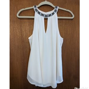 White halter tank, size small